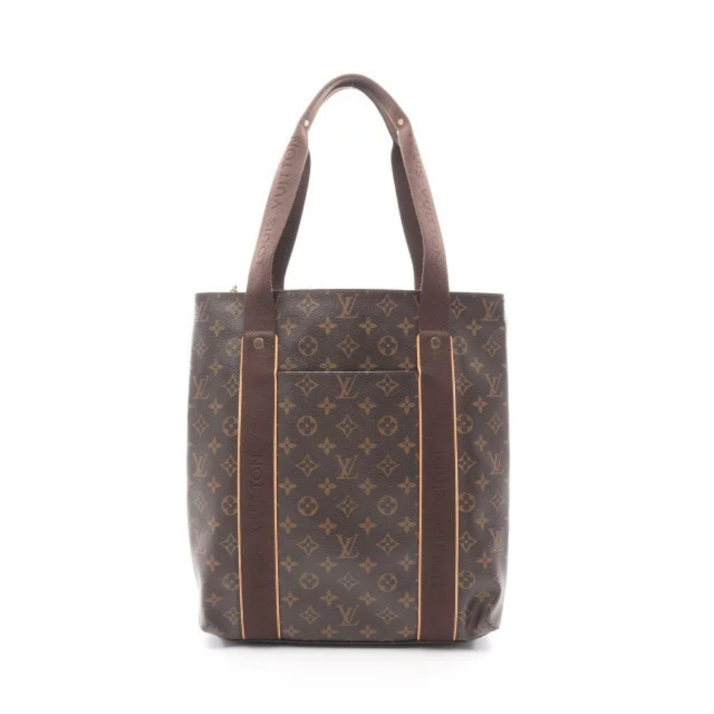 Louis Vuitton Cabas Bobour Tote Bag Canvas Leather Monogram Brown